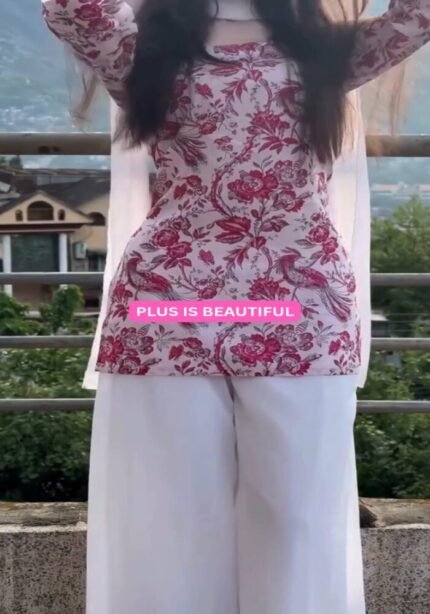 Summer Breeze Cotton Kurti Georgette Palazzo Dupatta Set