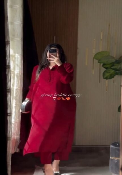 Timeless Maroon Majesty Kurta Pent Set